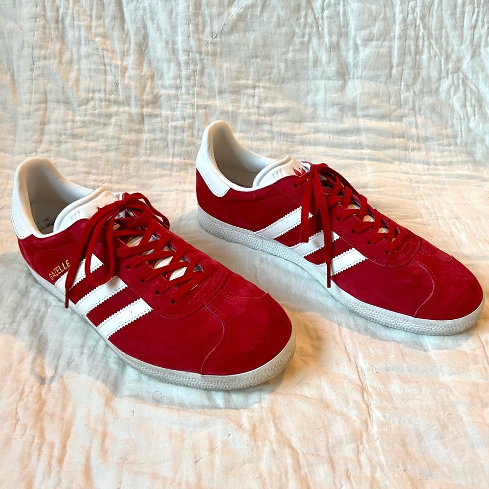 Adidas Gazelles red mens size US 11 - barely worn great condition